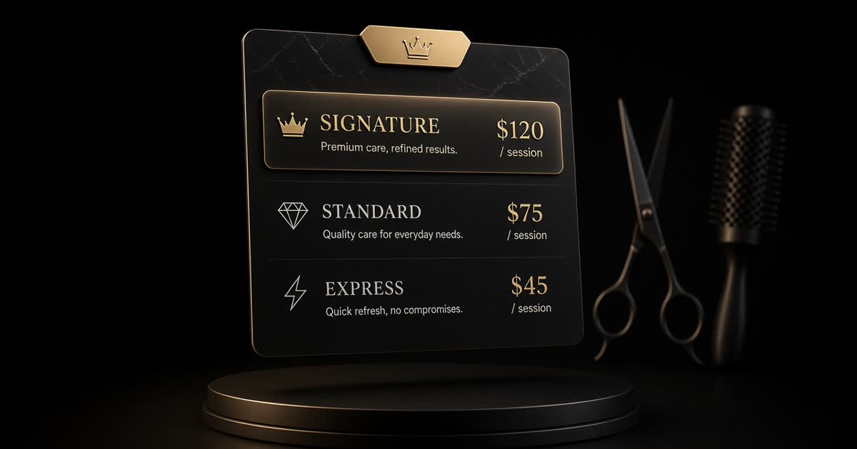 How to price salon services: a simple formula (with a worked example)