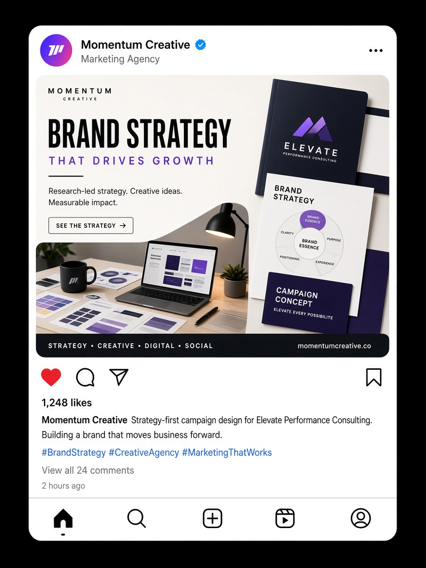 Draft client social posts for the week