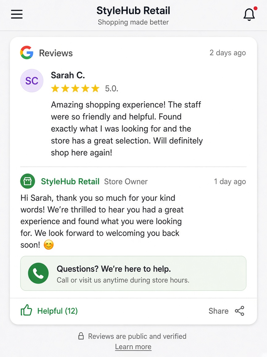 Answer new Google reviews