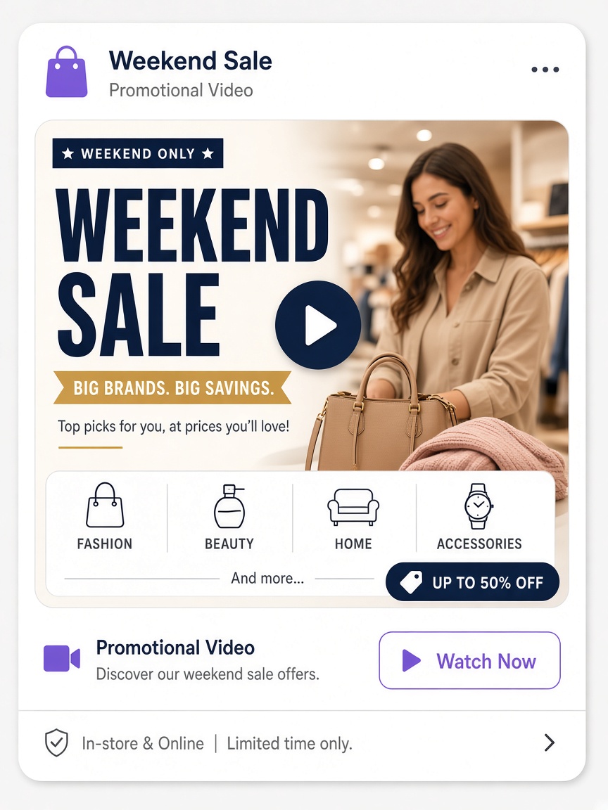 Promo for the weekend sale